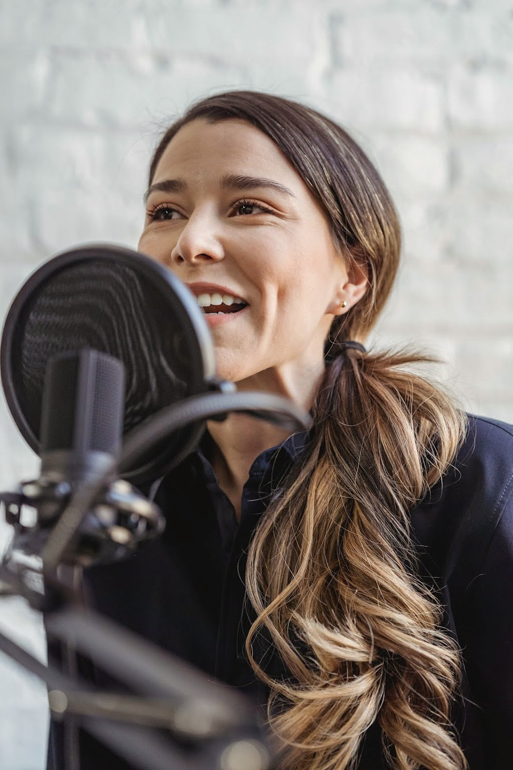 Woman at mic